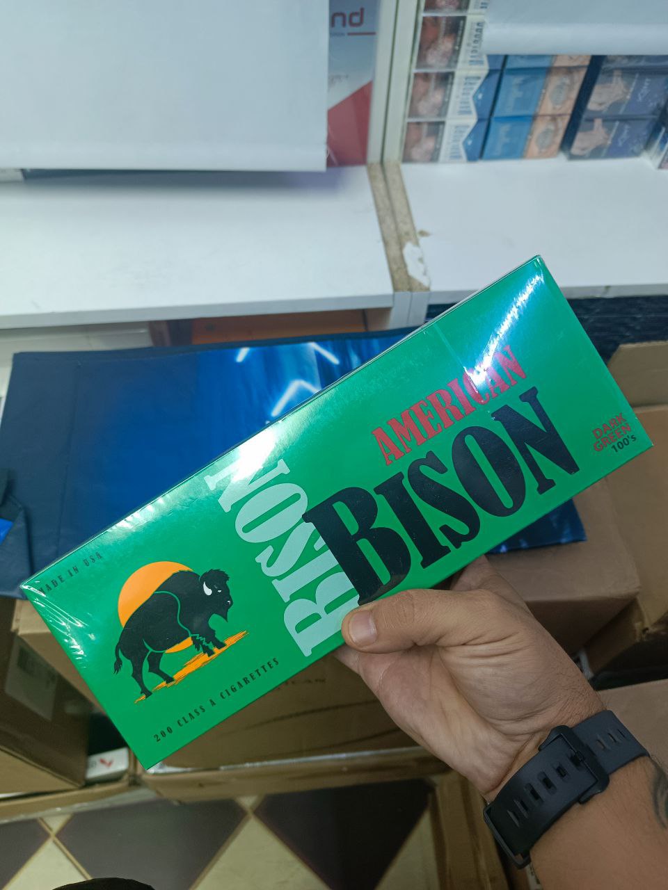 American Bison Dark Green 100s